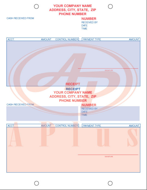 AP-ERS-LSR-IMP • Imprinted Cash Receipt